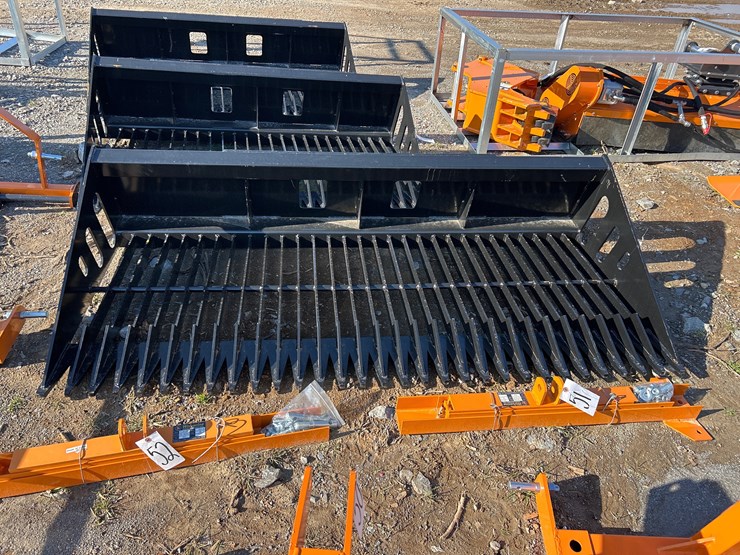 #53-•-unused-84”-skid-steer-rock-bucket-image-1