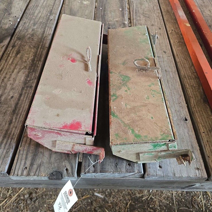 2 IH side metal tractor toolboxes