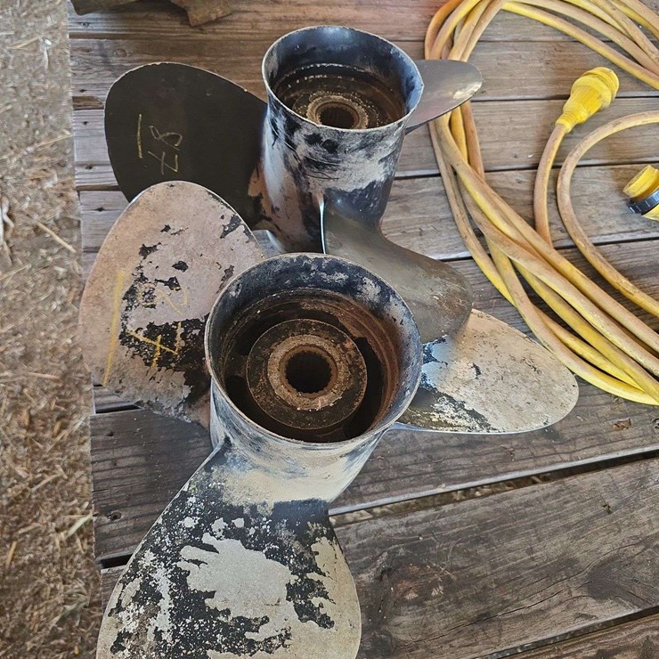 2 propellers off of Mercruiser boat