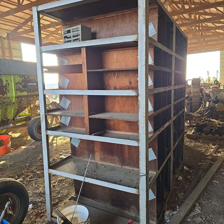 Metal cabinet with wood sides, 8ftL x 8ftTx 4ftW