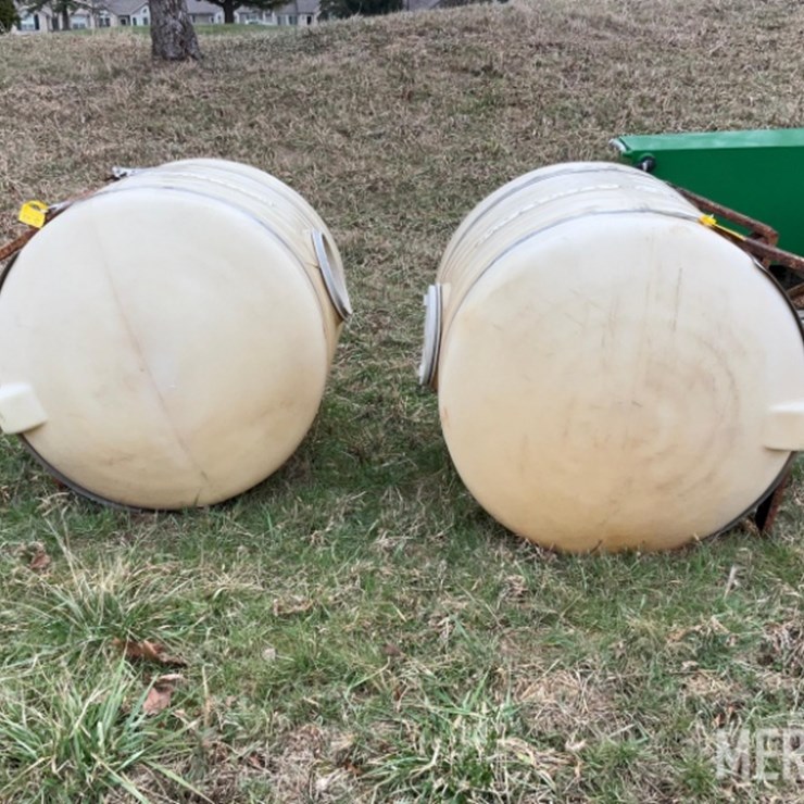 (2) 250 Gallon Polly Tanks