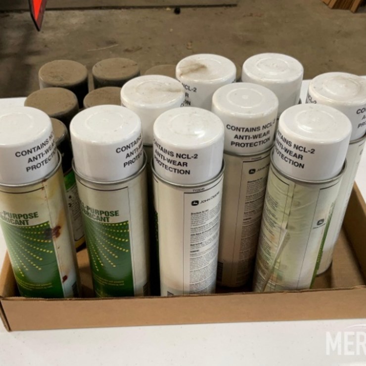 Flat of John Deere All Purpose Lubricant and Magnaflux SKC- Cleaner Remover