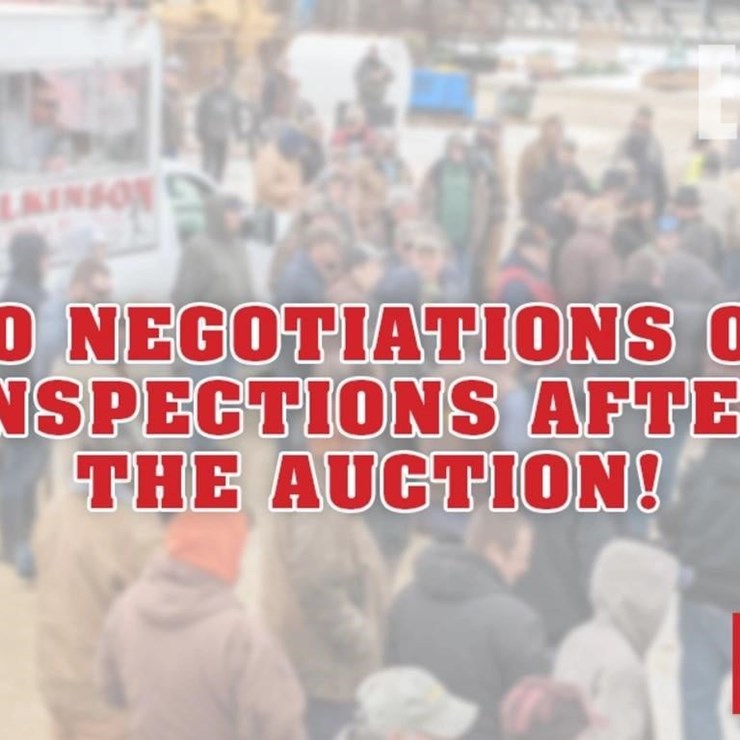 NO NEGOTIATIONS OR INSPECTIONS AFTER THE AUCTION!