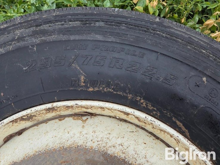 bridgestone-v-steel-rib-r250-295/75r22.5-truck-tire-&-rim-image-10