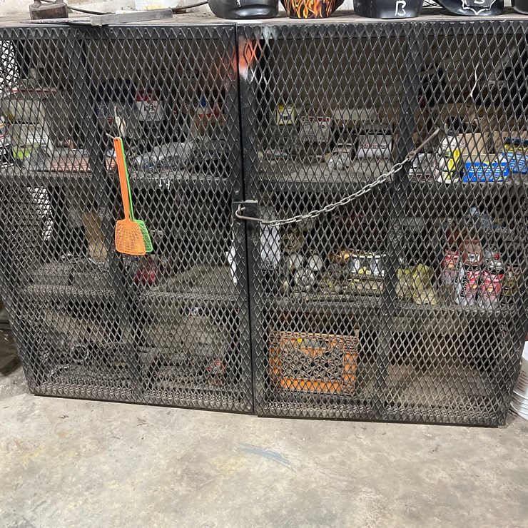 #44 • METAL LOCKING CABINET WITH CONTENTS