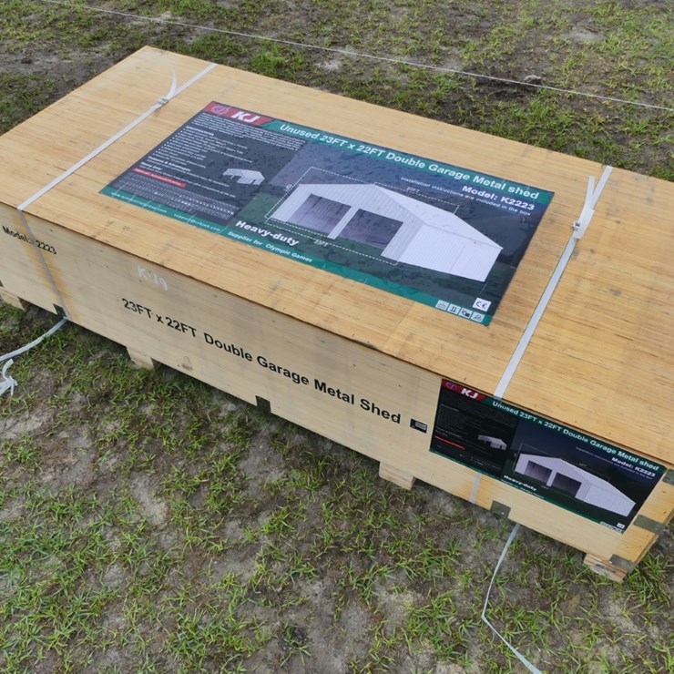 KJ K2223 23'x22' Metal Shed