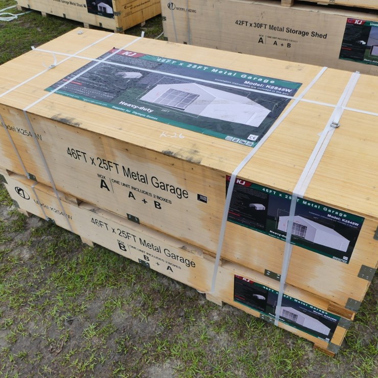 KJ K2545W 46'x25' Metal Garage