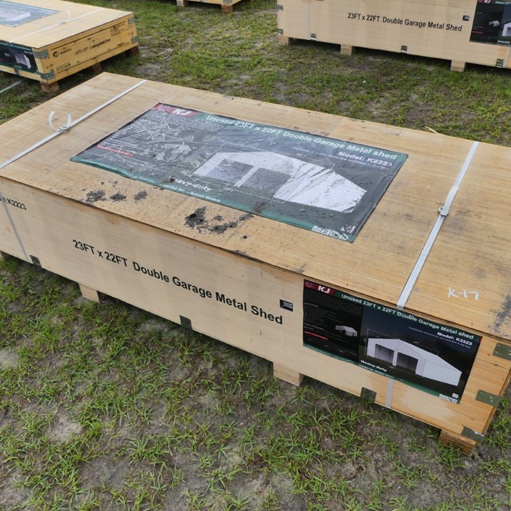 KJ K2223 23'x22' Metal Shed