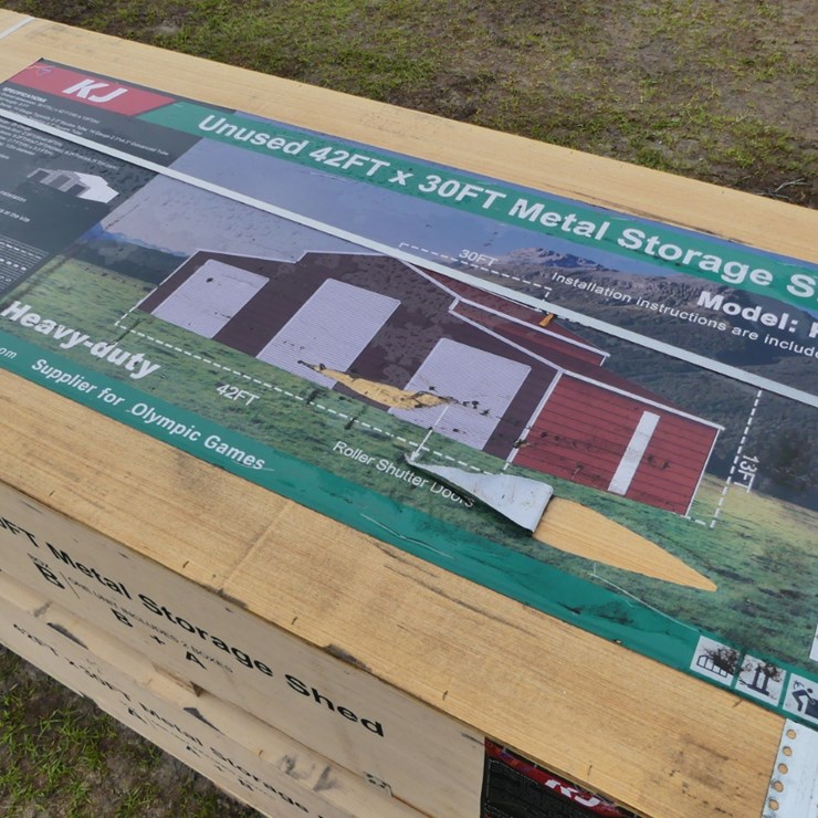 KJ K4230G 42'x30' Metal Storage Shed