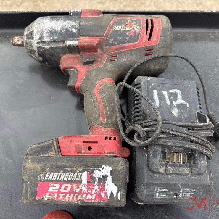 (1) EARTHQUAKE 1/2" DRIVE 20V IMPACT W/ BATTERY & CHARGER