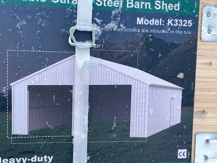 #4028-•-33'-x-25'-double-garage-steel-barn-(o10)-image-4