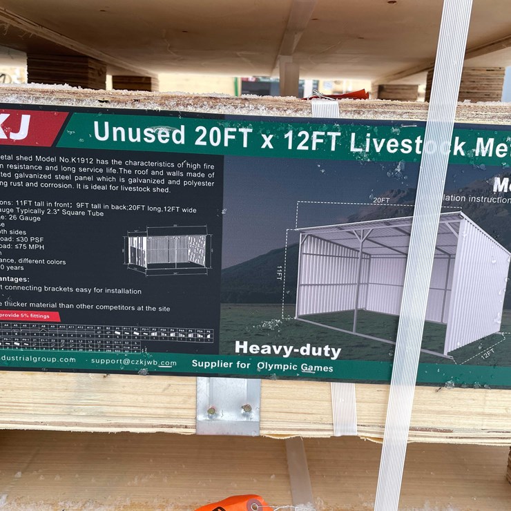 #4015 • 20' x 12' Livestock Metal Shed (O10)
