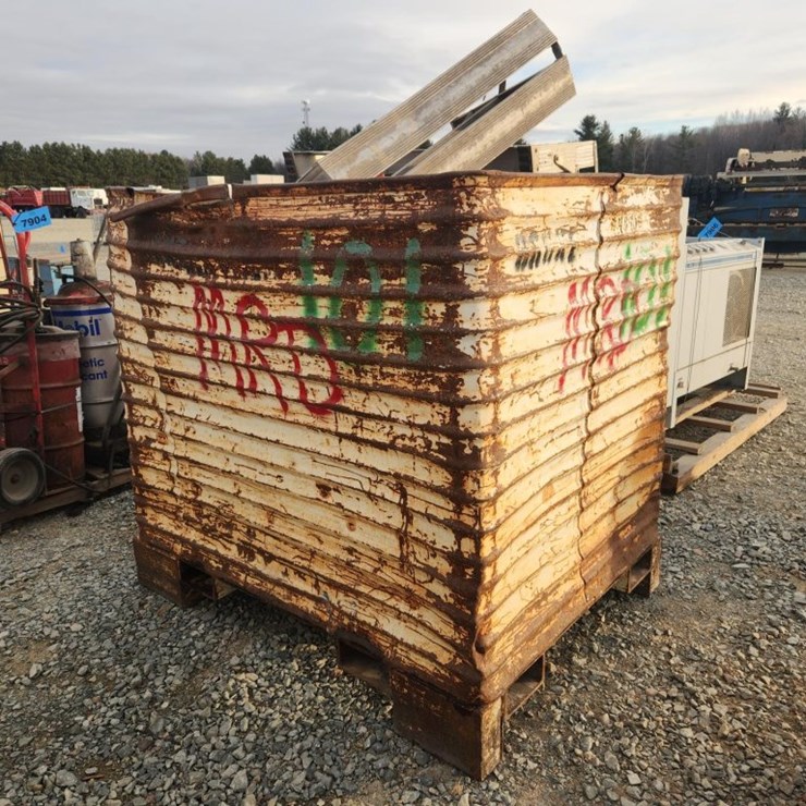 #6034 • Forkable Bin Of Misc. Fire Extinguishers