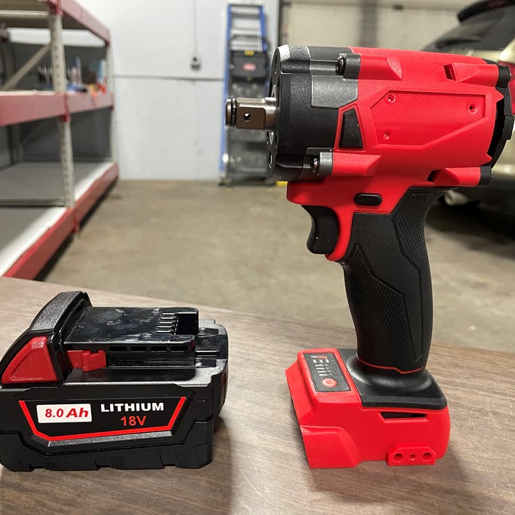 #2069 • Milwaukee Compatible 18V Impact Wrench With Battery (CW)