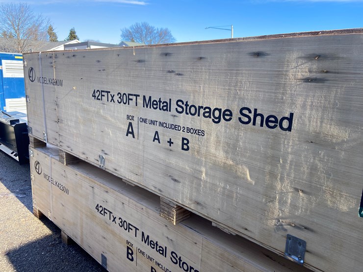 #4001-•-unused-42'-x-30'-metal-storage-shed-(o10)-image-3