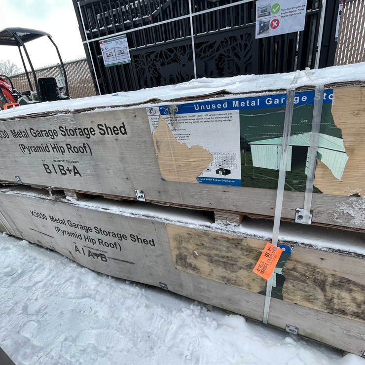 #4063 • Unused 30’ x 30’ Steel Metal Garage (O11)