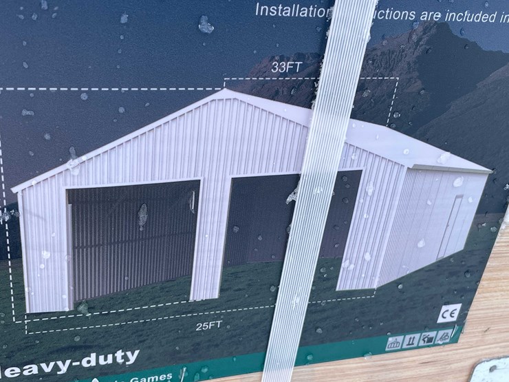 #4029-•-33'-x-25'-double-garage-steel-barn-(o10)-image-5