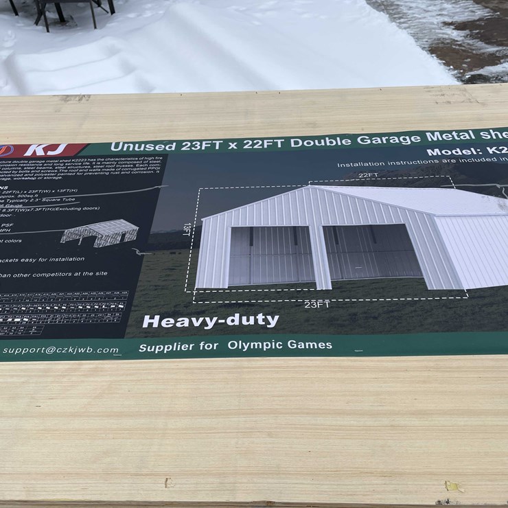 #2013 • 23' x 22' Double Garage Metal Shed (O12)