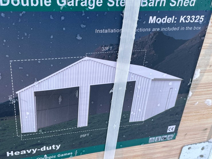 #4029-•-33'-x-25'-double-garage-steel-barn-(o10)-image-4