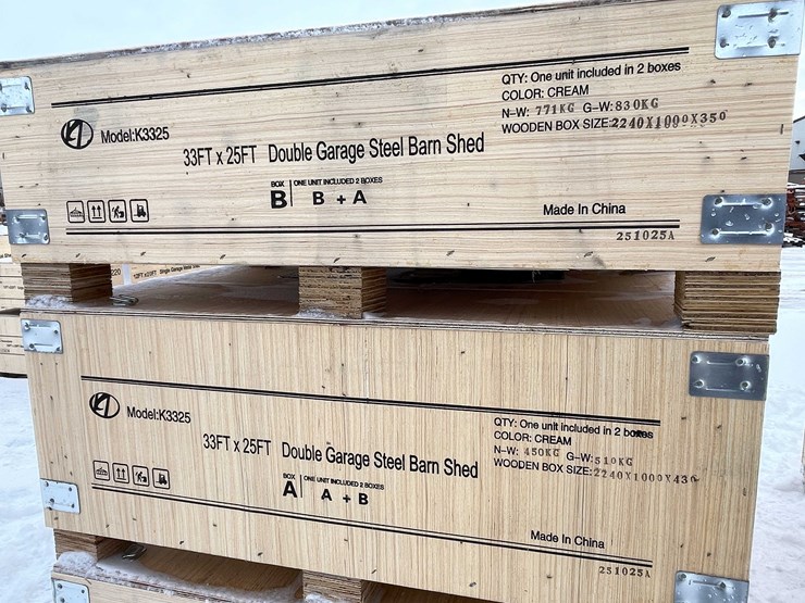 #4028-•-33'-x-25'-double-garage-steel-barn-(o10)-image-7