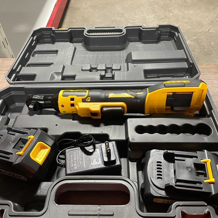 #2056 • Ratchet Wrench Set and (2) 21 V Batteries (CW)