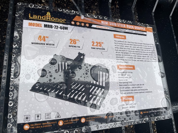 #1163-•-unused,-landhonor-mini-skidsteer-grapple-bucket-image-3