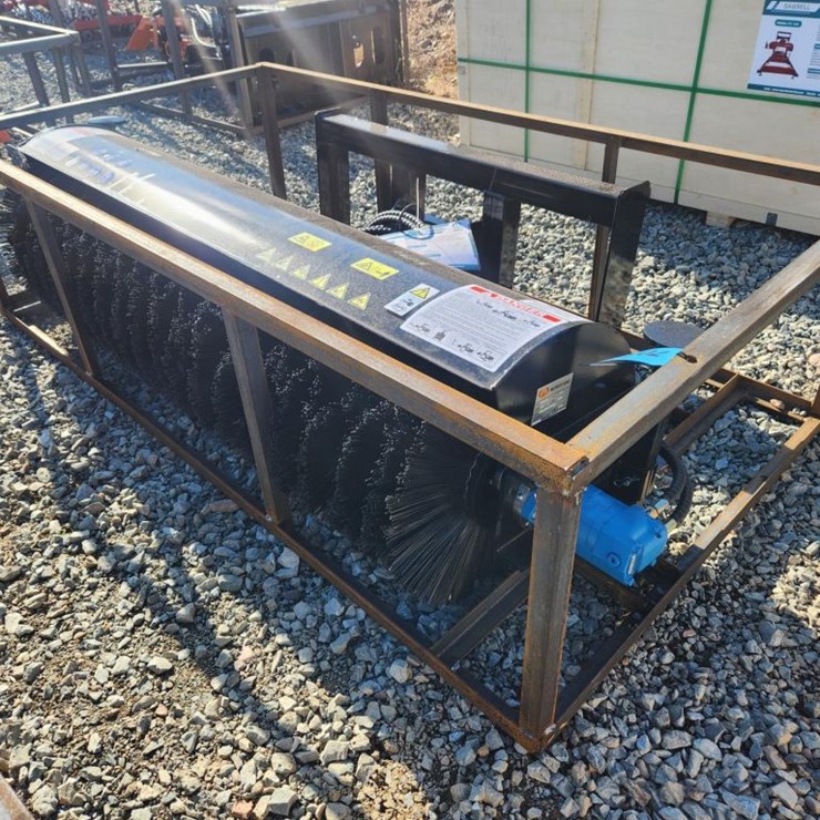 #6011 • Unused 72" Skid Steer Sweeper Attachment