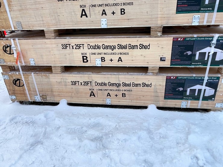 #4029-•-33'-x-25'-double-garage-steel-barn-(o10)-image-2