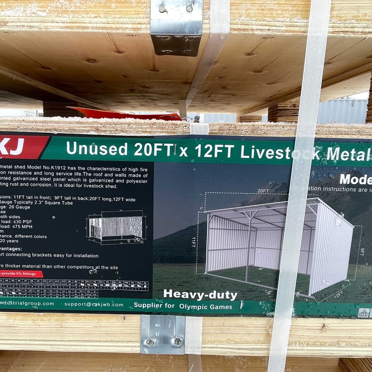 #4014 • 20' x 12' Livestock Metal Shed (O10)