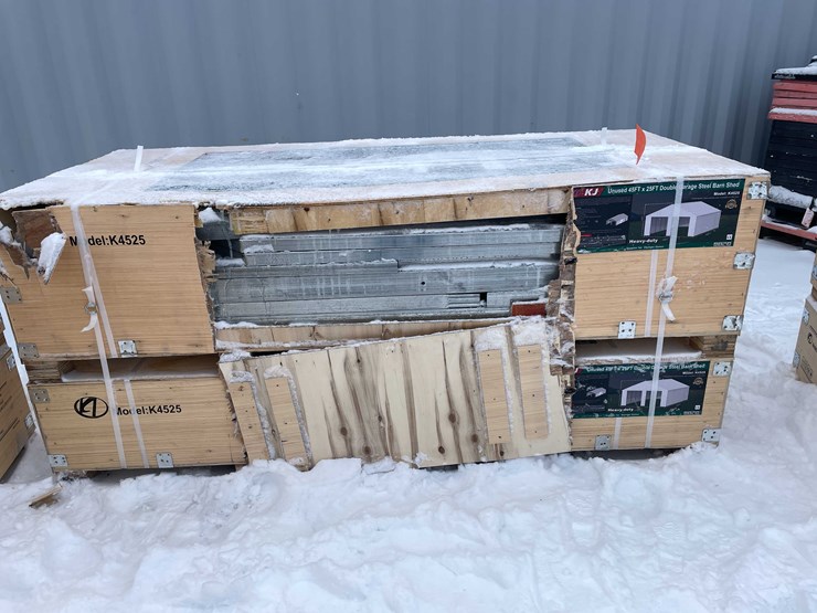 #4018-•-45'-x-25'-double-garage-steel-barn-shed-(o10)-image-2