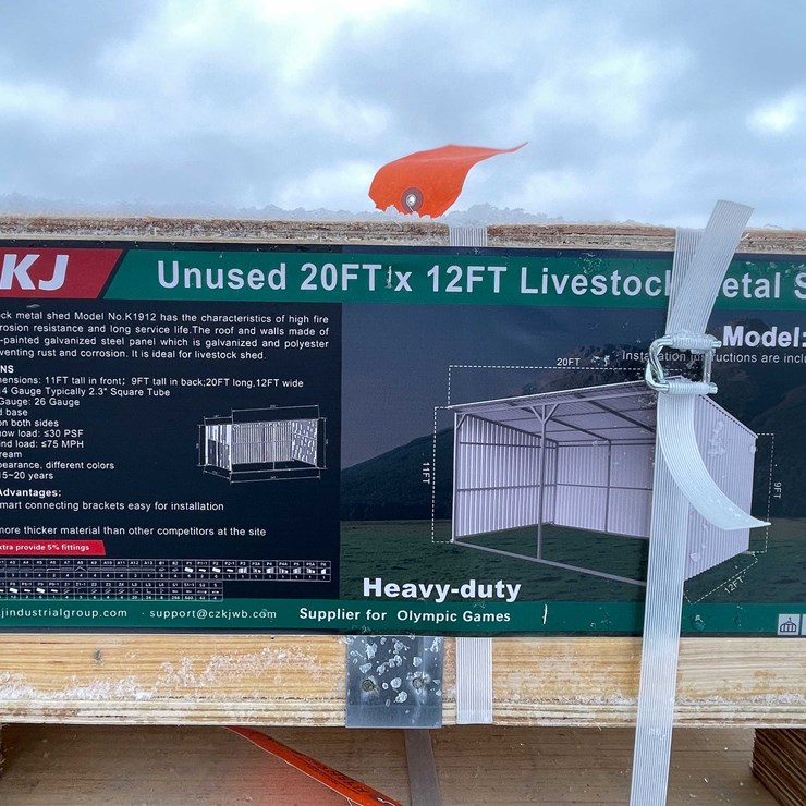 #4013 • 20' x 12' Livestock Metal Shed (O10)