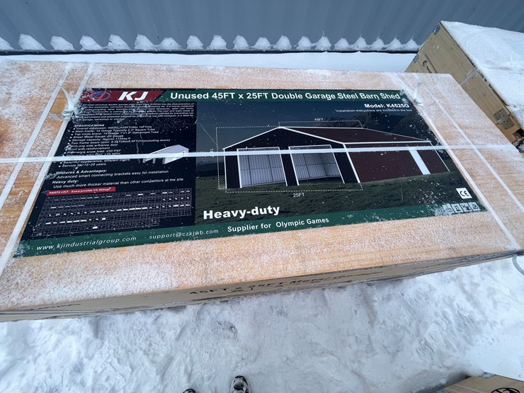 #4017-•-45'-l-x-25'-w-double-garage-steel-barn-shed-(o10)-image-3