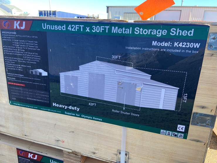 #4001-•-unused-42'-x-30'-metal-storage-shed-(o10)-image-1