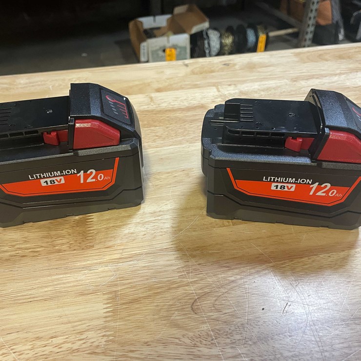 #2048 • (2) Milwaukee Compatible 18 Volt 12.0ah Batteries (PR11)