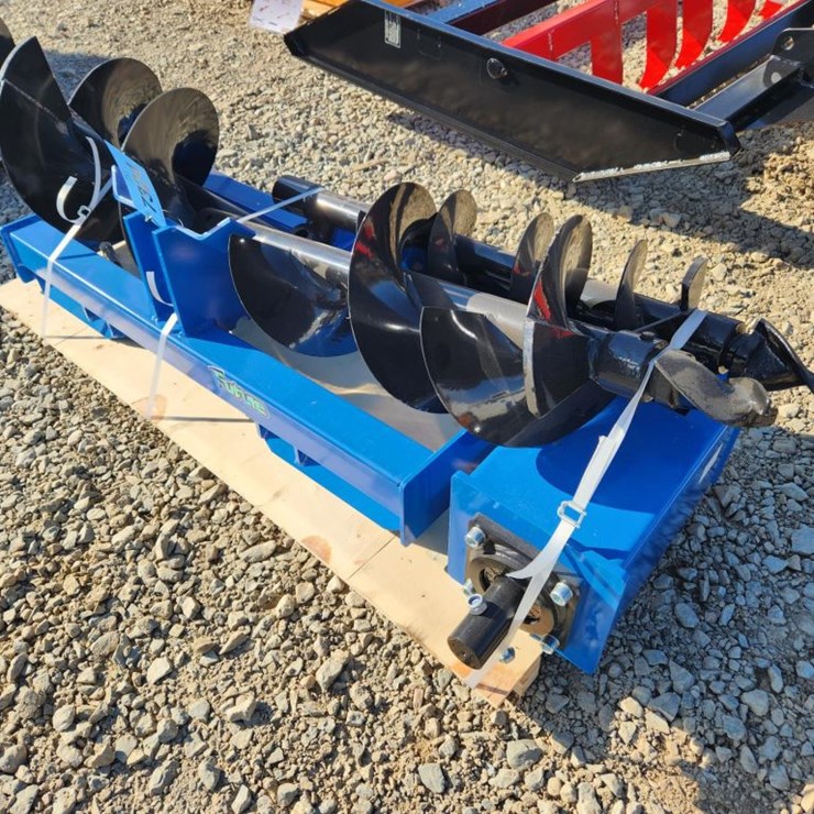 #6020 • Unused Skid Steer Auger Attachment W/3 Bits