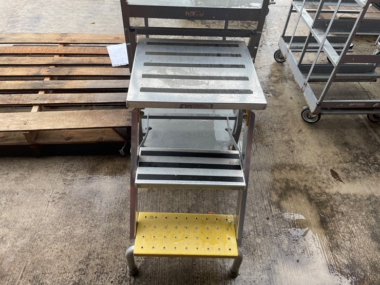 #1302-•-rolling-warehouse-rack-and-ladder-image-7