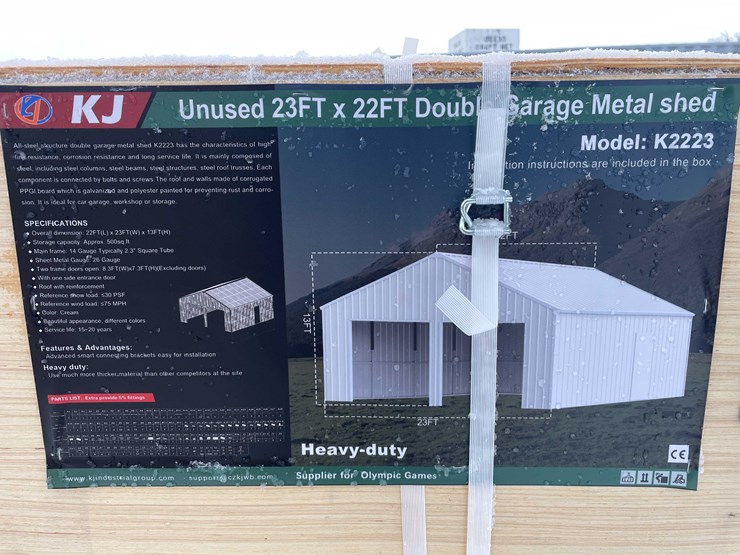 #4024-•-23'-x-22'-double-garage-metal-shed-(o10)-image-1