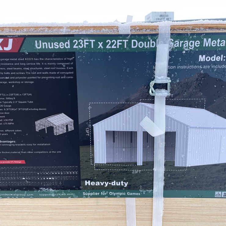 #4024 • 23' x 22' Double Garage Metal Shed (O10)