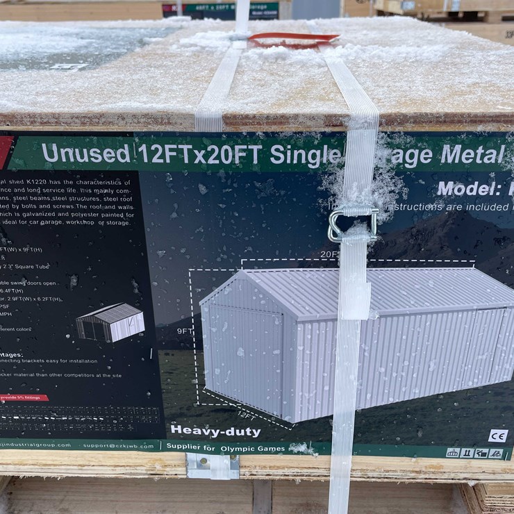 #4022 • 12" x 20" Single Garage Metal Shed (O10)