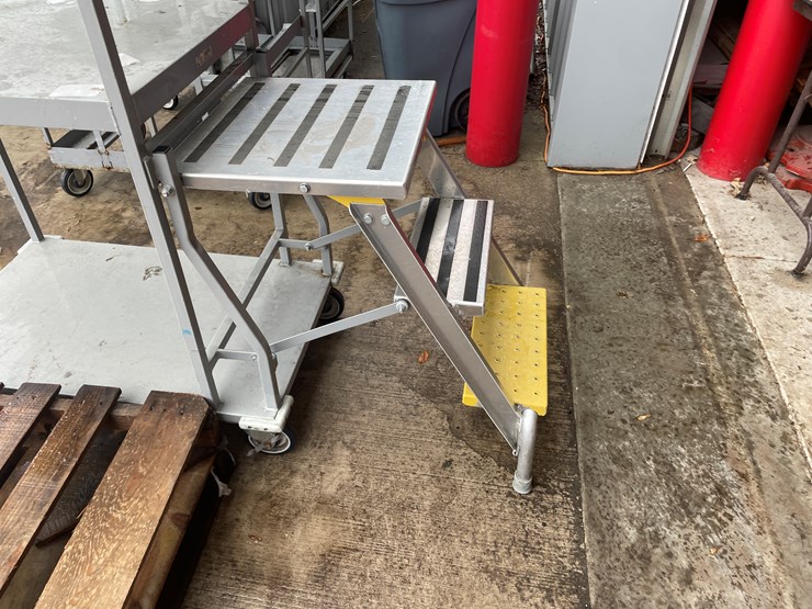 #1302-•-rolling-warehouse-rack-and-ladder-image-8