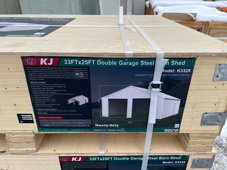 #2018-•-33'-x-25'-double-garage-steel-barn-(o12)-image-2