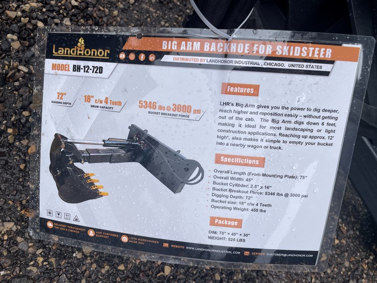 #1158-•-unused,-landhonor-big-arm-backhoe-for-skidsteer-image-4