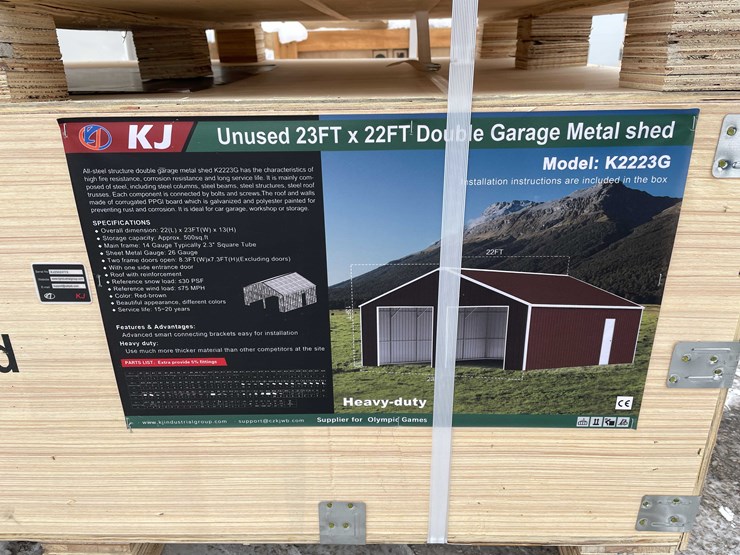 #2012-•-23'-x-22'-double-garage-metal-shed-(o12)-image-1