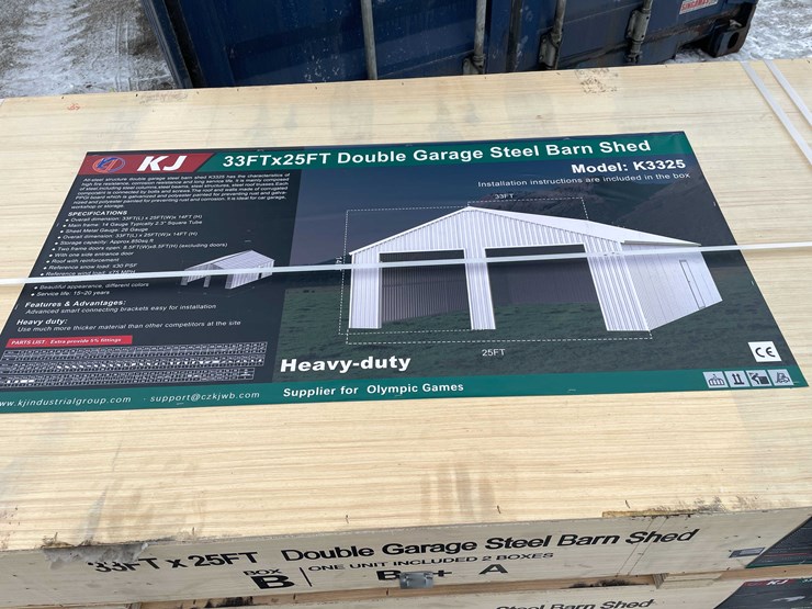 #2017-•-33'-x-25'-double-garage-steel-barn-(o12)-image-1