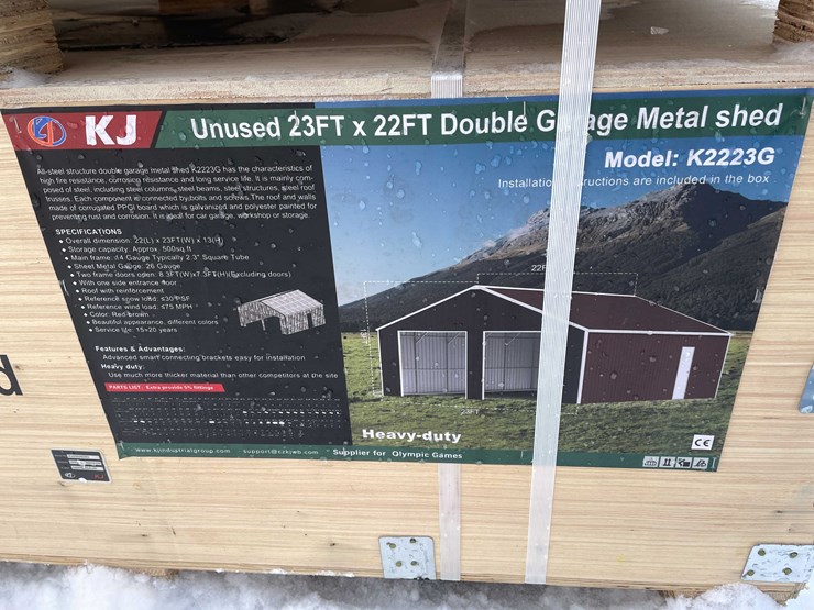 #4023-•-23'-x-22'-double-garage-metal-shed-(o10)-image-1