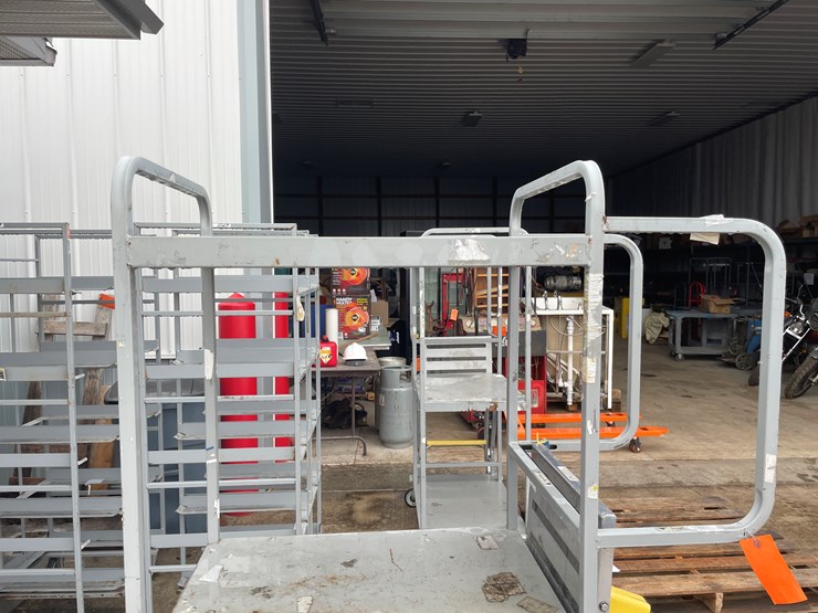 #1301-•-rolling-warehouse-rack-and-ladder-image-3