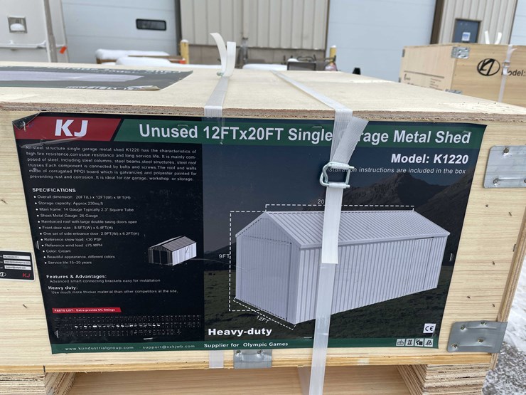#2011-•-12"-x-20"-single-garage-metal-shed-(o12)-image-2