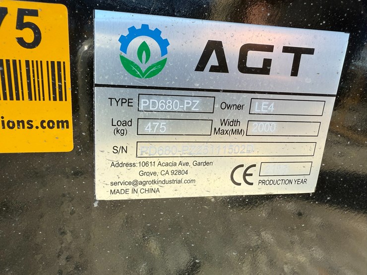 #22775-•-unused-agt-pd680-pz-skid-steer-post-driver-hammer-pd680pz25111502d-image-7