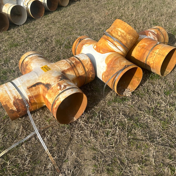 #35288 • Lot of (1) 10" 4-Way & (2) 10" Irrigation Ts