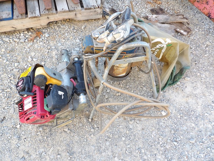 #4868-•-**-(1)-gas-driven-post-driver-&-(1)-paint-sprayer-image-1